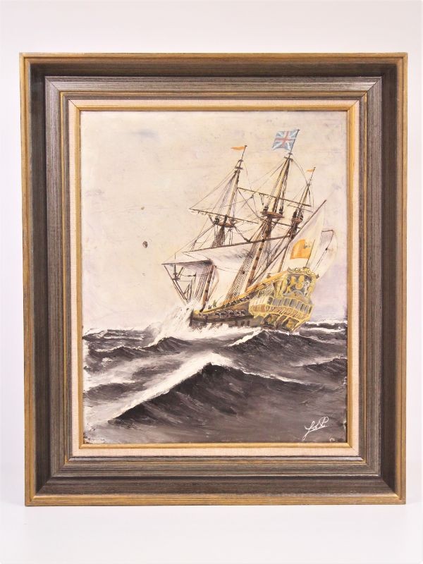 Schilderij "HMS Resolution (1667)" Door Onbekende Schilder